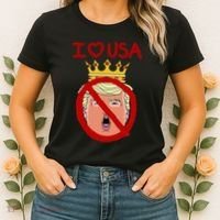 I Love Usa Cancel King Trump! Women's T-Shirt thumb 2