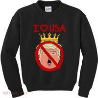 I Love Usa Cancel King Trump! Kids Sweatshirt thumb 0