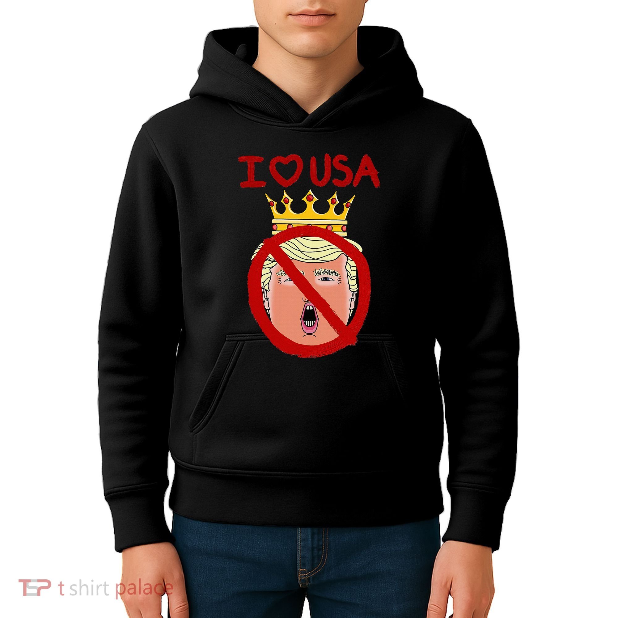 I Love Usa Cancel King Trump! Kids Hoodie
