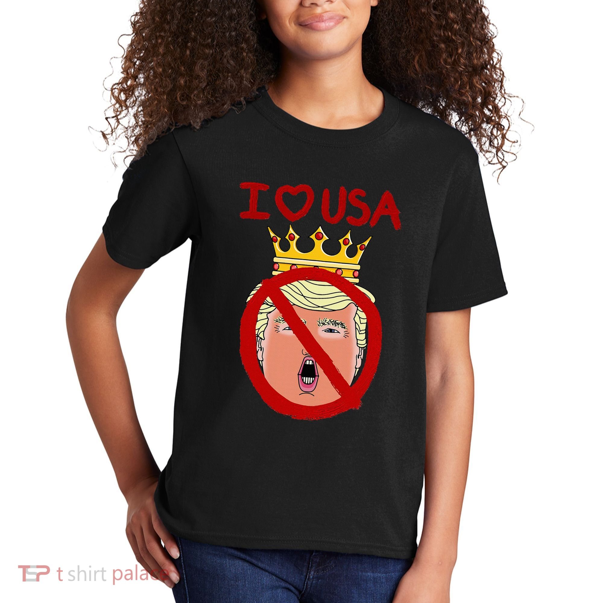 I Love Usa Cancel King Trump! Kids T-Shirt
