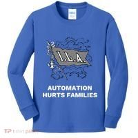Ila Longshoremen Union Strike Port Workers Union Kids Long Sleeve Shirt thumb 0