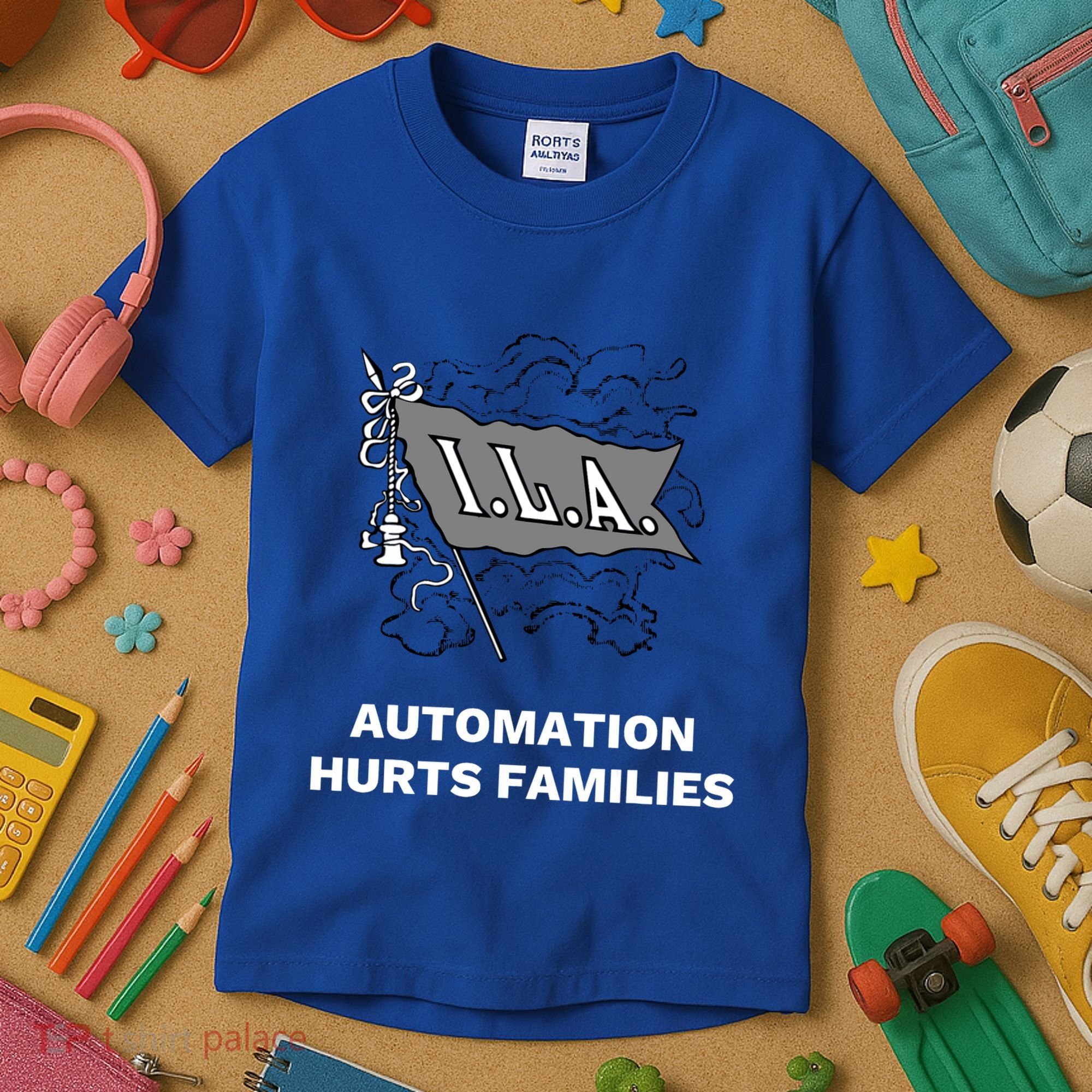 Ila Longshoremen Union Strike Port Workers Union Kids T-Shirt