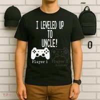 I Leveled Up To Uncle New Uncle Gaming T-Shirt thumb 6
