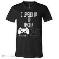 I Leveled Up To Uncle New Uncle Gaming V-Neck T-Shirt thumb 0