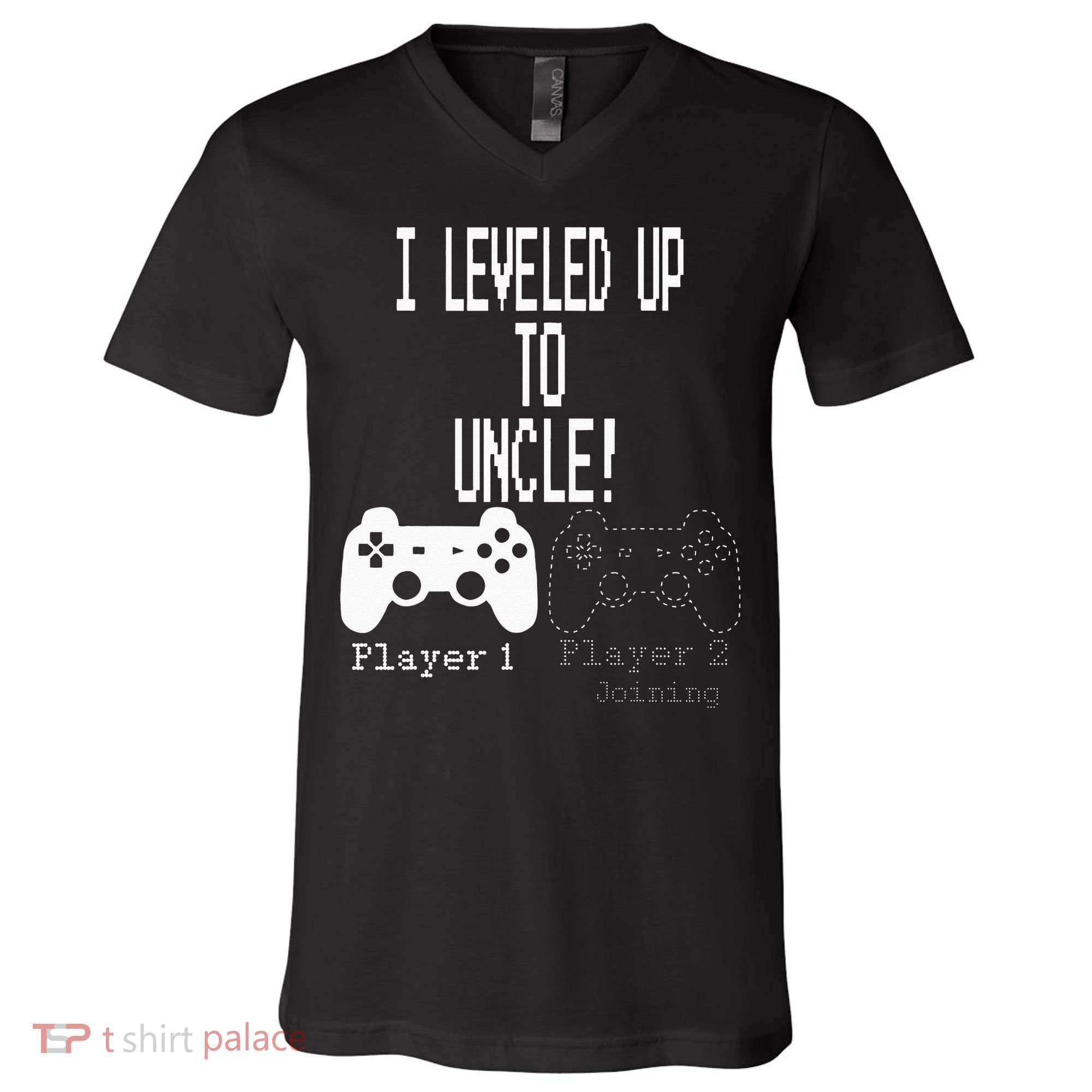 I Leveled Up To Uncle New Uncle Gaming V-Neck T-Shirt