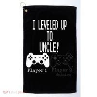 I Leveled Up To Uncle New Uncle Gaming Golf Towel thumb 0