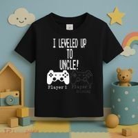 I Leveled Up To Uncle New Uncle Gaming Toddler T-Shirt thumb 3