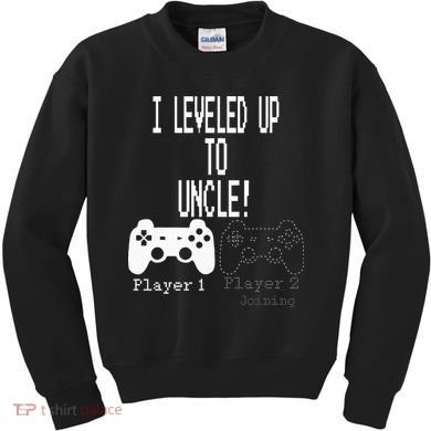 I Leveled Up To Uncle New Uncle Gaming Kids Sweatshirt