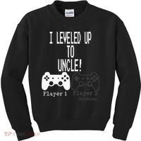 I Leveled Up To Uncle New Uncle Gaming Kids Sweatshirt thumb 0