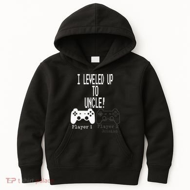 I Leveled Up To Uncle New Uncle Gaming Kids Hoodie
