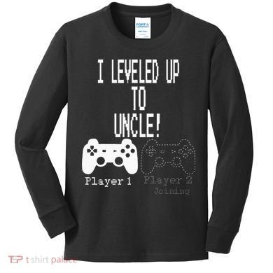 I Leveled Up To Uncle New Uncle Gaming Kids Long Sleeve Shirt