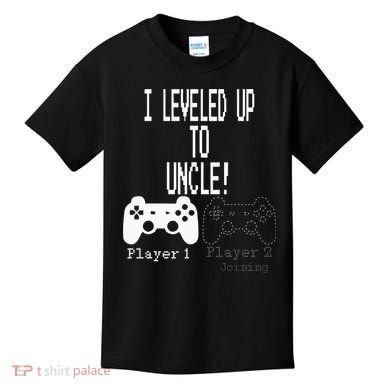 I Leveled Up To Uncle New Uncle Gaming Kids T-Shirt