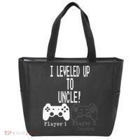 I Leveled Up To Uncle New Uncle Gaming Tote Bag thumb 0