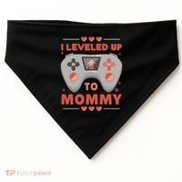 I Leveled Up To Mommy Gamer USA-Made Doggie Bandana thumb 0