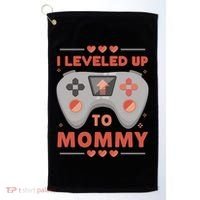 I Leveled Up To Mommy Gamer Golf Towel thumb 0