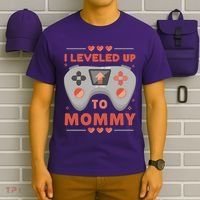 I Leveled Up To Mommy Gamer T-Shirt thumb 6