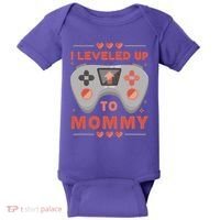I Leveled Up To Mommy Gamer Baby Bodysuit thumb 0