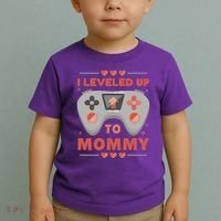 I Leveled Up To Mommy Gamer Toddler T-Shirt thumb 2