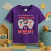 I Leveled Up To Mommy Gamer Toddler T-Shirt thumb 3