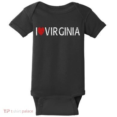 I Love Virginia Baby Bodysuit