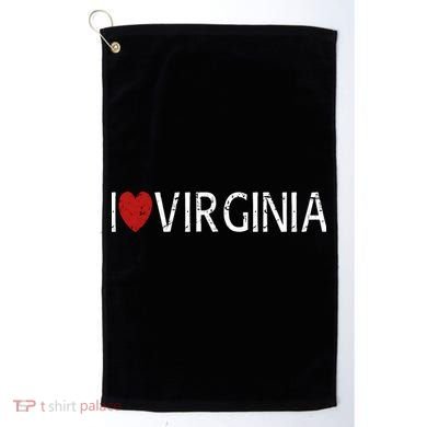 I Love Virginia Golf Towel