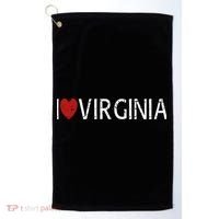 I Love Virginia Golf Towel thumb 0