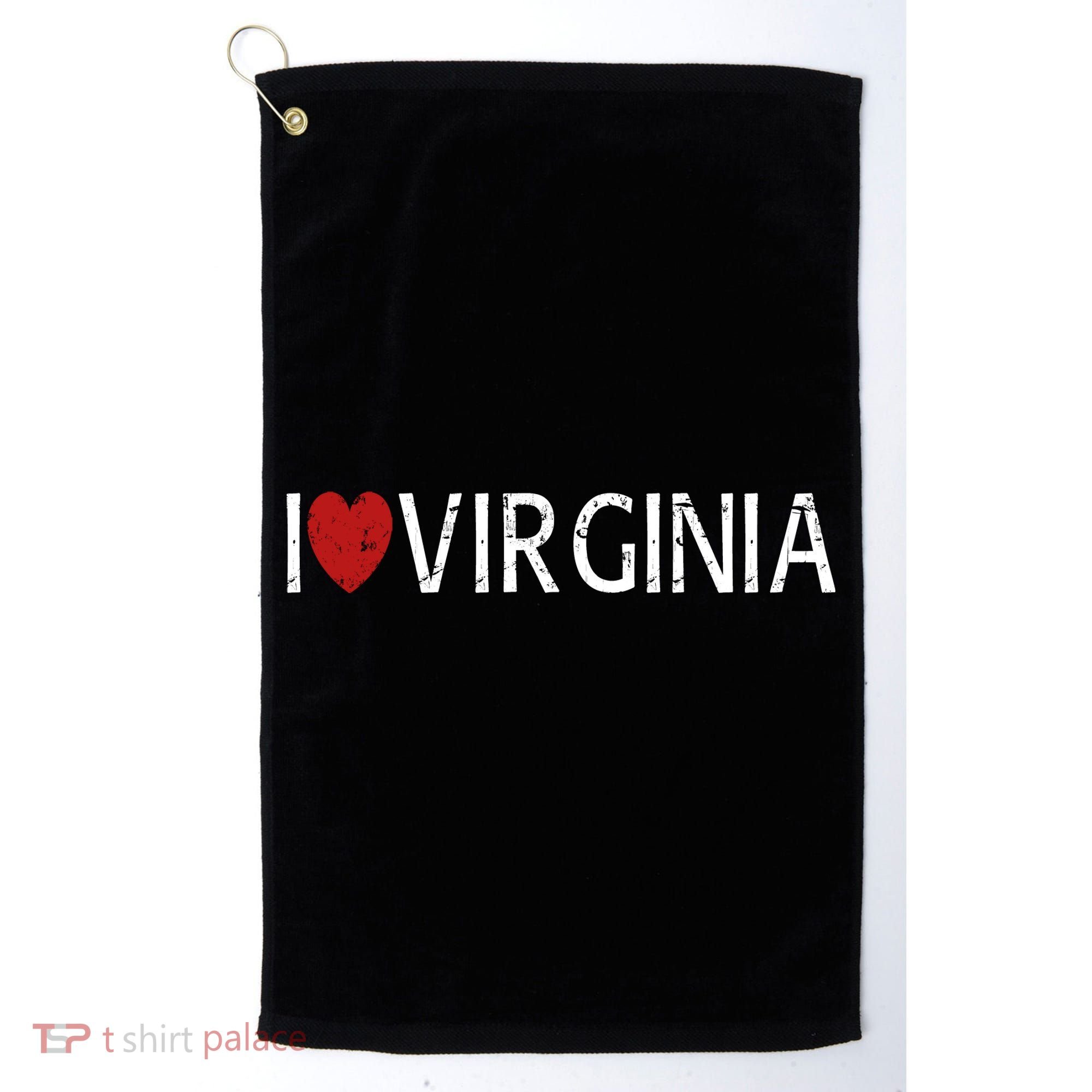 I Love Virginia Golf Towel