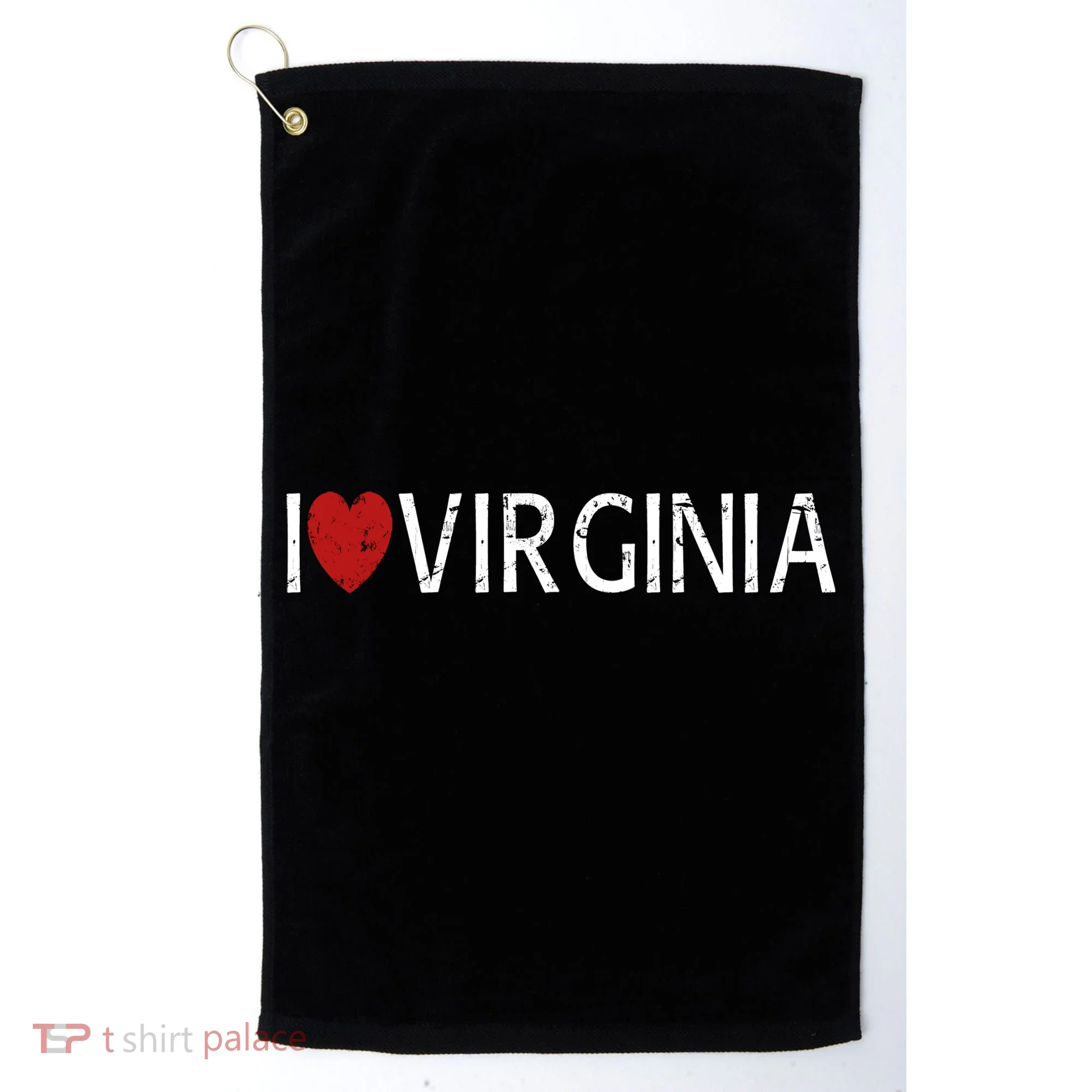 I Love Virginia Golf Towel