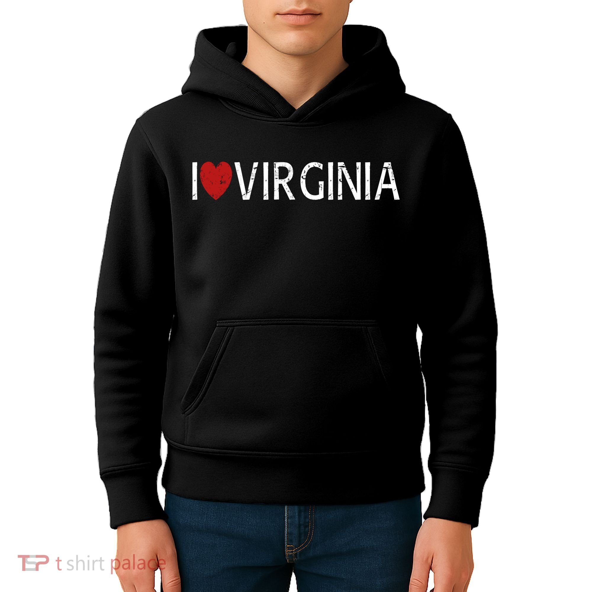 I Love Virginia Kids Hoodie