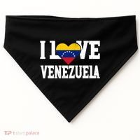 I Love Venezuela Flag Patriotic Throwback Souvenir Funny Gift USA-Made Doggie Bandana thumb 0