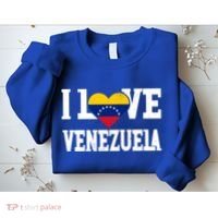 I Love Venezuela Flag Patriotic Throwback Souvenir Funny Gift Sweatshirt thumb 2
