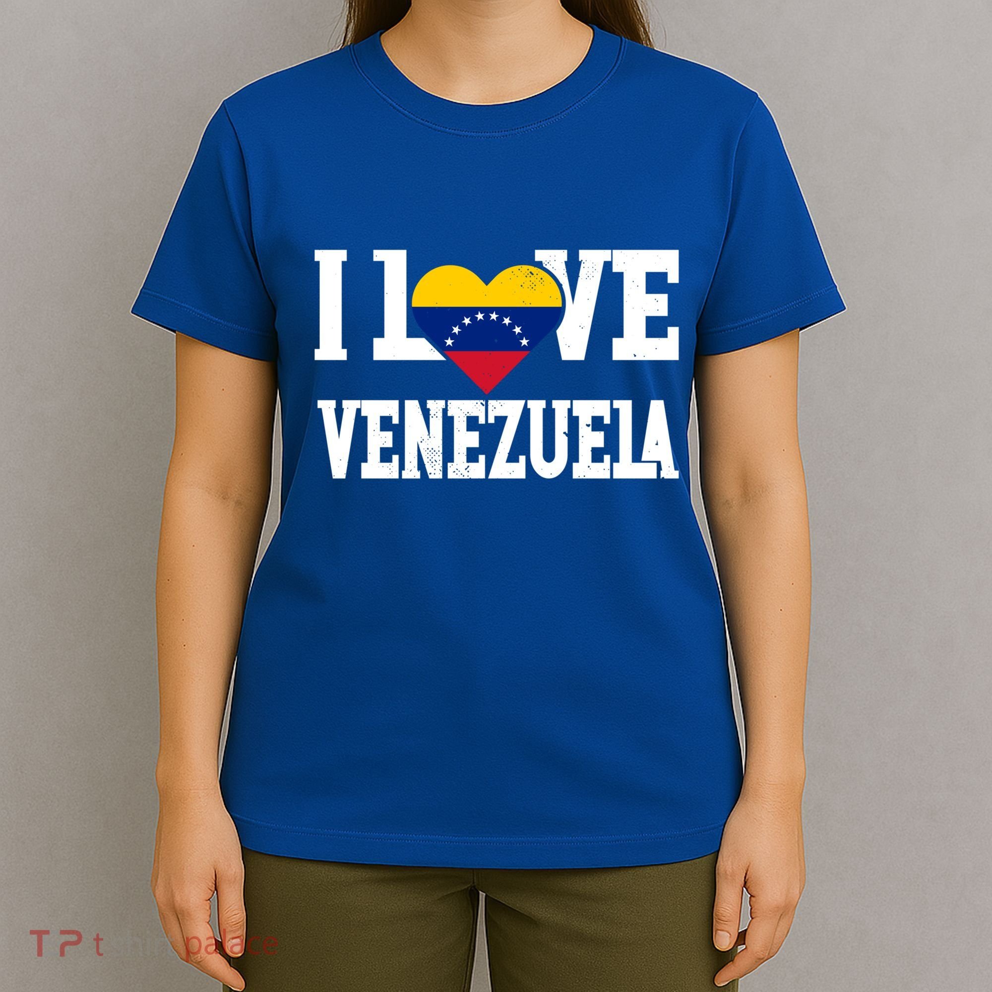 I Love Venezuela Flag Patriotic Throwback Souvenir Funny Gift T-Shirt