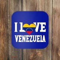 I Love Venezuela Flag Patriotic Throwback Souvenir Funny Gift Coaster thumb 0