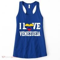 I Love Venezuela Flag Patriotic Throwback Souvenir Funny Gift Women's Tank Top thumb 0