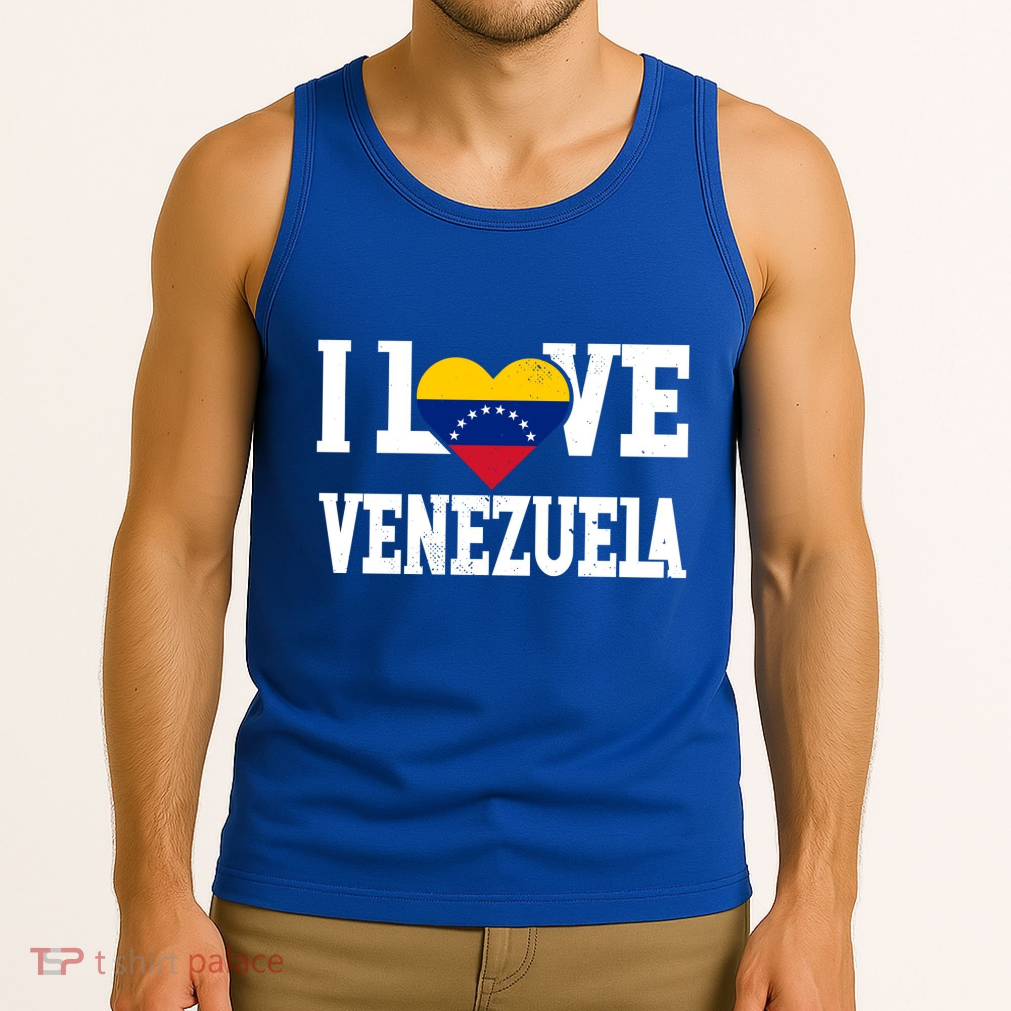 I Love Venezuela Flag Patriotic Throwback Souvenir Funny Gift Tank Top