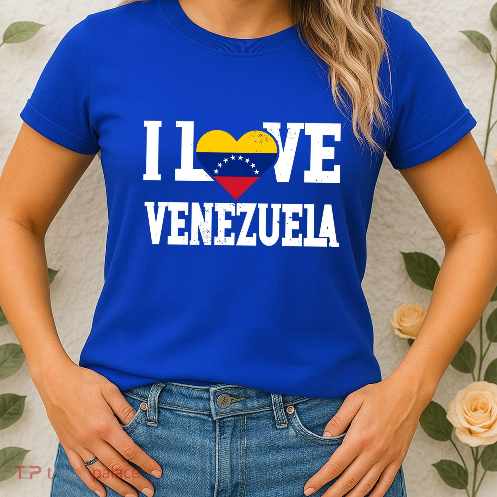 I Love Venezuela Flag Patriotic Throwback Souvenir Funny Gift Women's T-Shirt