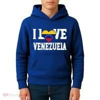 I Love Venezuela Flag Patriotic Throwback Souvenir Funny Gift Kids Hoodie thumb 4