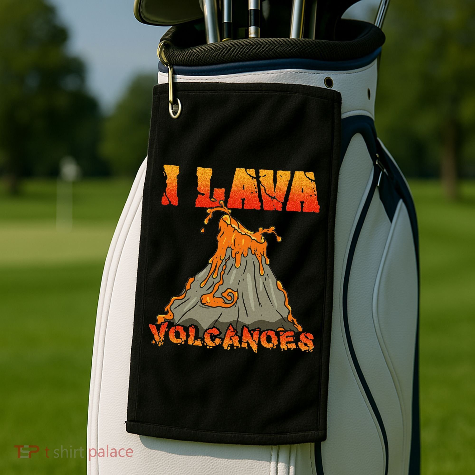 I Lava Volcanoes Geology Volcano Lover Golf Towel