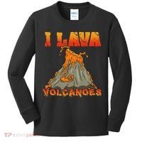 I Lava Volcanoes Geology Volcano Lover Kids Long Sleeve Shirt thumb 0