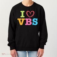 I Love Vbs I Heart Vacation Bible School Crew Bible Study Women's Sweatshirt thumb 0