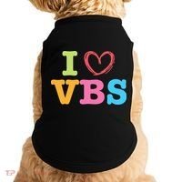 I Love Vbs I Heart Vacation Bible School Crew Bible Study Doggie Tank thumb 0