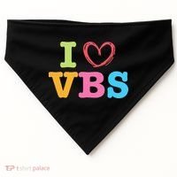 I Love Vbs I Heart Vacation Bible School Crew Bible Study USA-Made Doggie Bandana thumb 0
