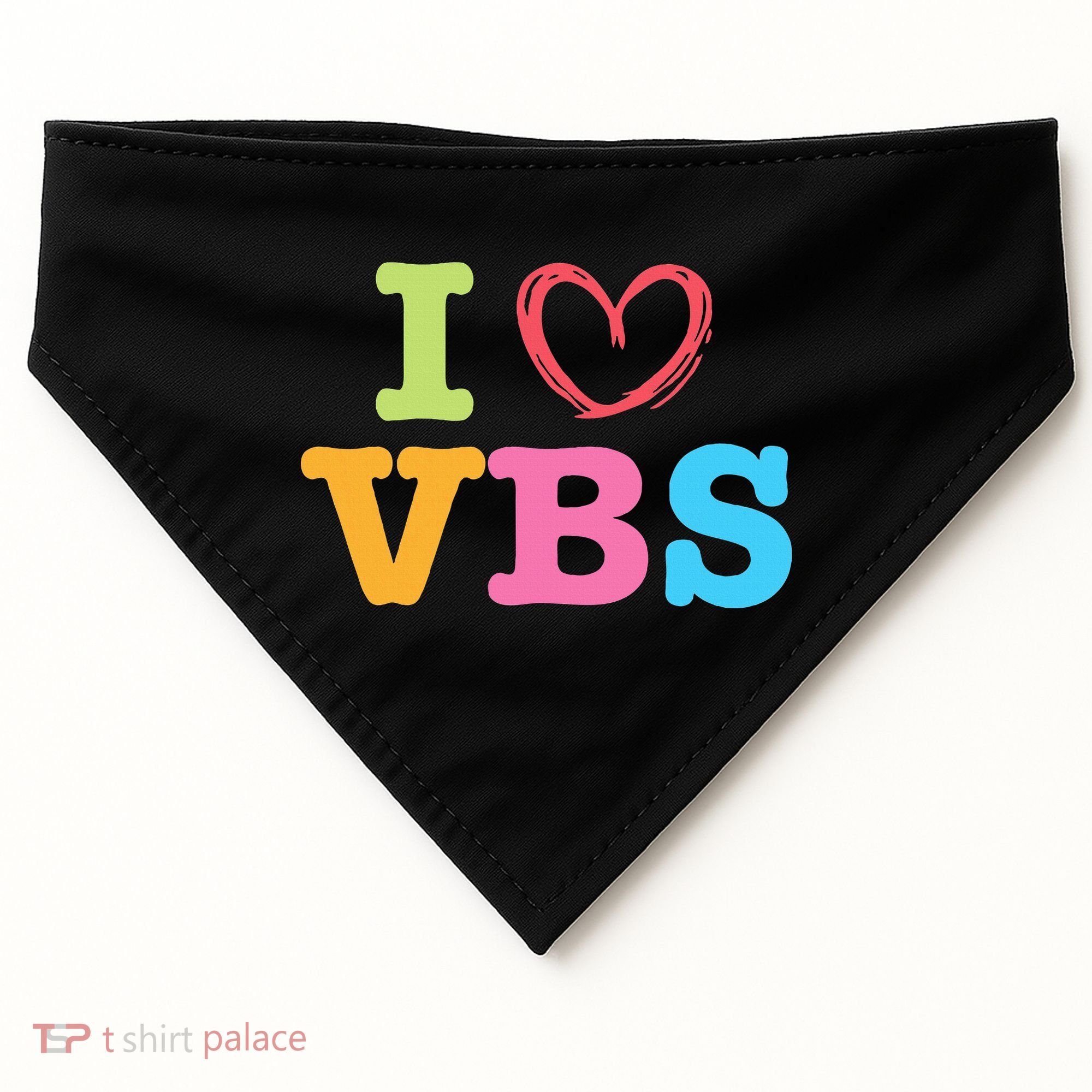 I Love Vbs I Heart Vacation Bible School Crew Bible Study USA-Made Doggie Bandana