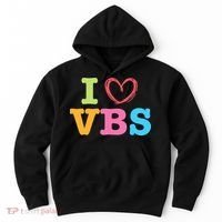 I Love Vbs I Heart Vacation Bible School Crew Bible Study Hoodie thumb 0