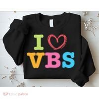 I Love Vbs I Heart Vacation Bible School Crew Bible Study Sweatshirt thumb 2