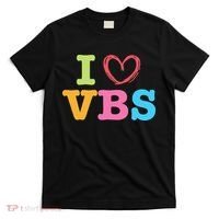 I Love Vbs I Heart Vacation Bible School Crew Bible Study T-Shirt thumb 0