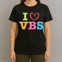 I Love Vbs I Heart Vacation Bible School Crew Bible Study T-Shirt thumb 4