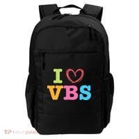 I Love Vbs I Heart Vacation Bible School Crew Bible Study Backpack thumb 0
