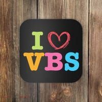 I Love Vbs I Heart Vacation Bible School Crew Bible Study Coaster thumb 0