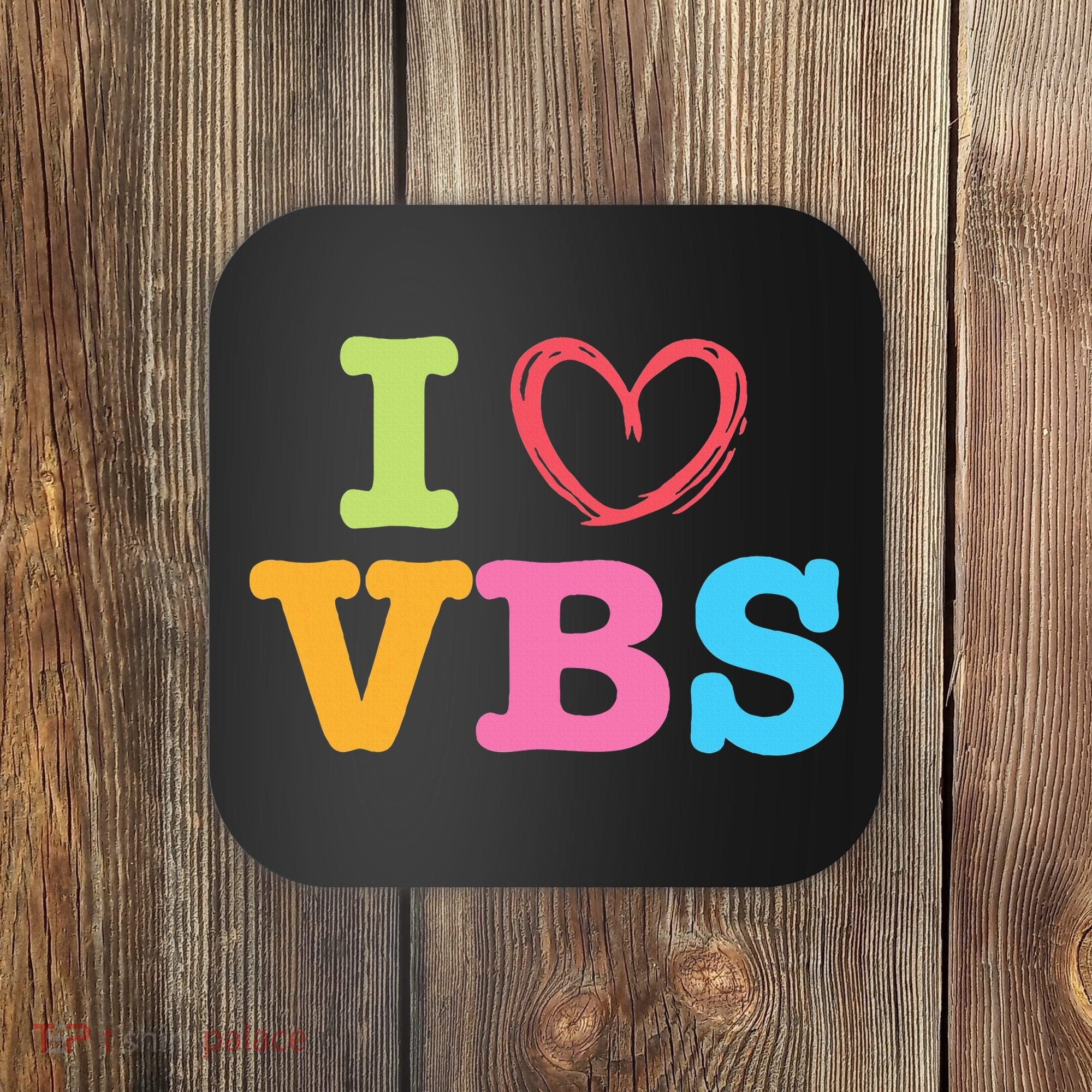 I Love Vbs I Heart Vacation Bible School Crew Bible Study Coaster